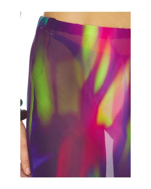 Runaway the Label Multicolor Cyrus Low Waist Sheer Maxi Skirt