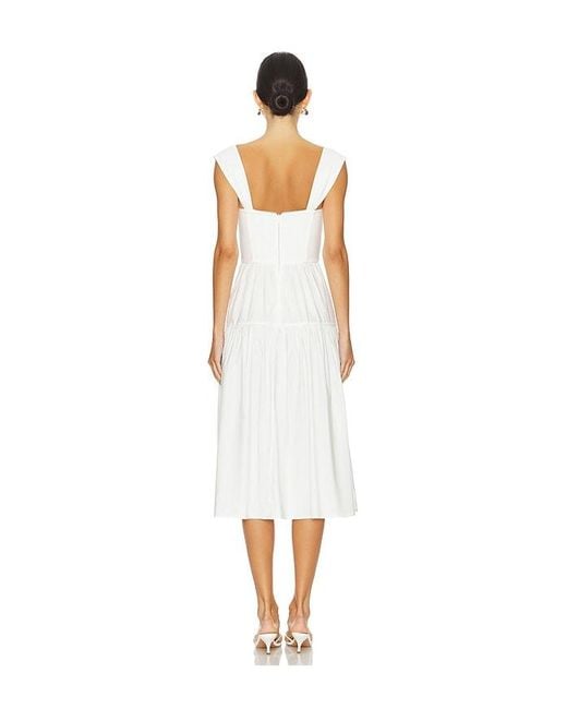 WeWoreWhat White Corset Midi Dress