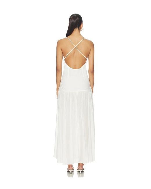 LSPACE White Row Maxi Dress