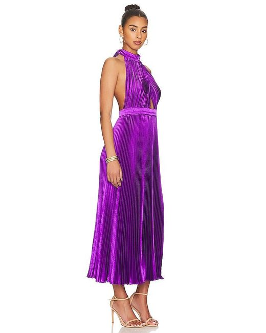 L'idée Purple Renaissance Split Gown