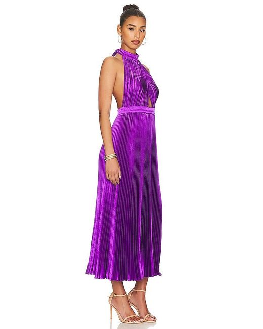 L'idée Purple Renaissance Split Gown