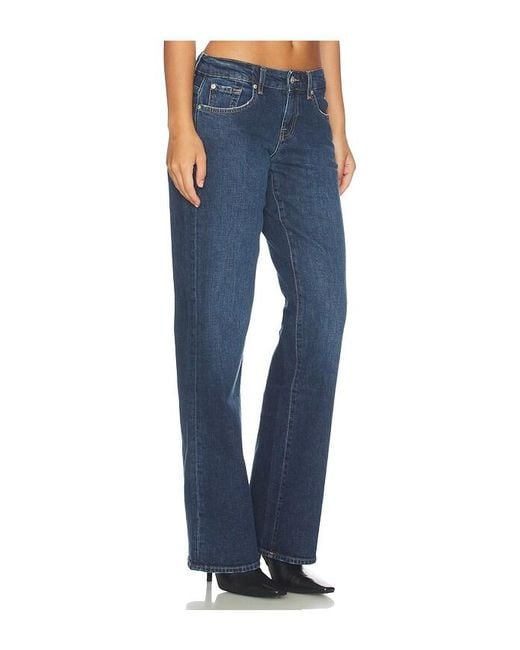 7 For All Mankind Blue Low Straight Jean