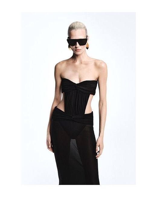 REVOLVE LOS ANGELES Black Colette Midi Dress