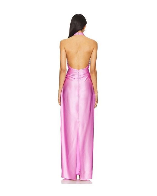 Amanda Uprichard Pink Marcine Maxi Dress