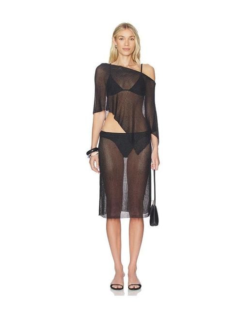 Lioness Black Luminous Midi Skirt