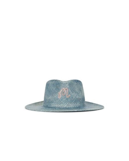 Malbon Blue Straw Hat for men
