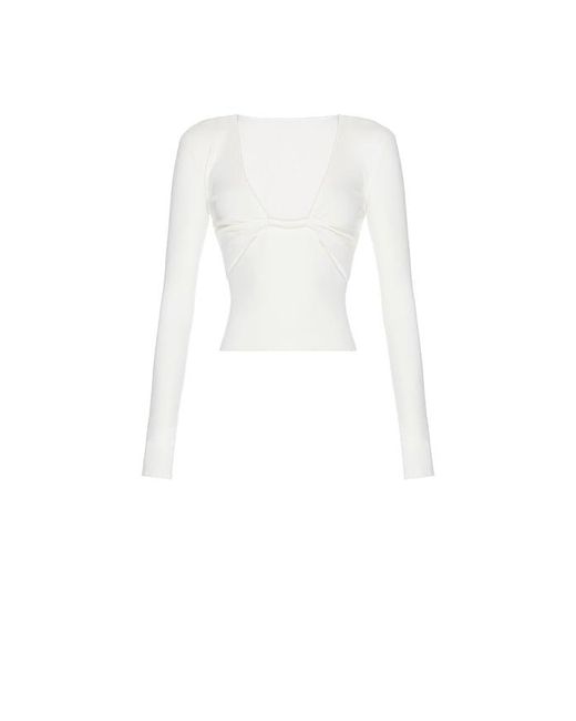 HAELO White Twist Sweater