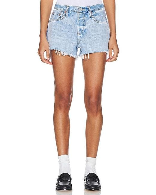 SHORT TAILLE MOYENNE RELAXED Re/done en coloris Blue