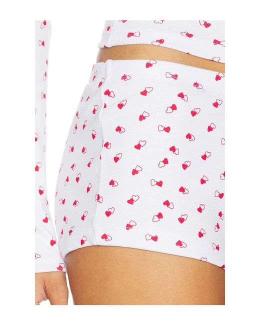 Frankie's Bikinis White Amora Cotton Short