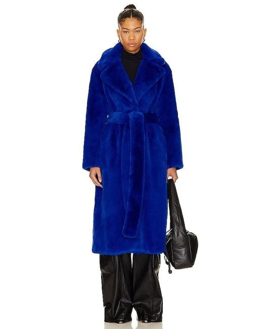 Apparis Blue Mona Plant-based Fur Coat