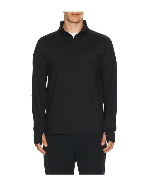 Beyond Yoga Black Warm Up Quarter Zip Pullover for men