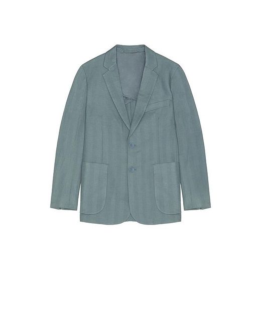 Percival Blue Lyocell Regular Blazer for men