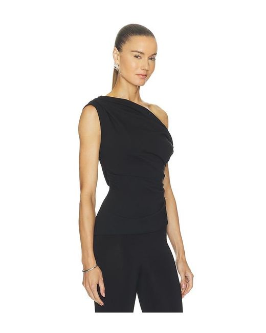 Jonathan Simkhai Blue Zerra Draped Top