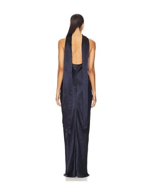 Amanda Uprichard Blue Ashton Maxi Dress