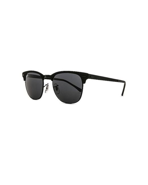 Ray-Ban Black Clubmaster Metal Sunglasses for men