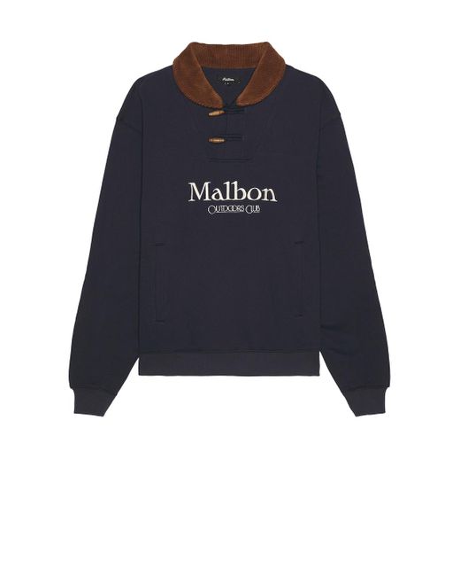 メンズ Malbon Golf Flint Shawl クルーネックプルオーバー Blue