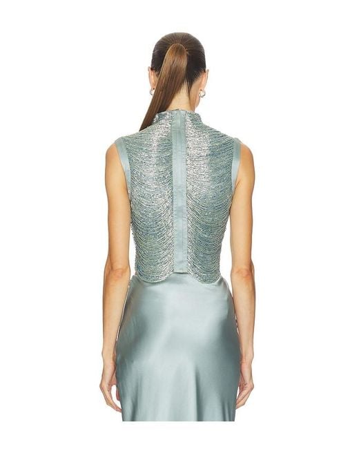 Cult Gaia Blue Taraji Sleeveless Top