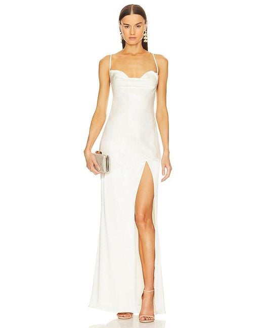 Michael Costello White X Revolve Cecelia Gown