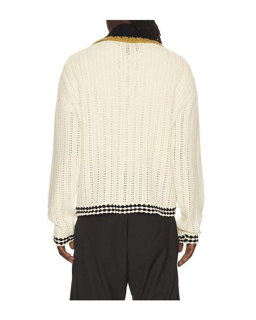 ANDERSSON BELL Natural New Fantasia Collar Cardigan for men