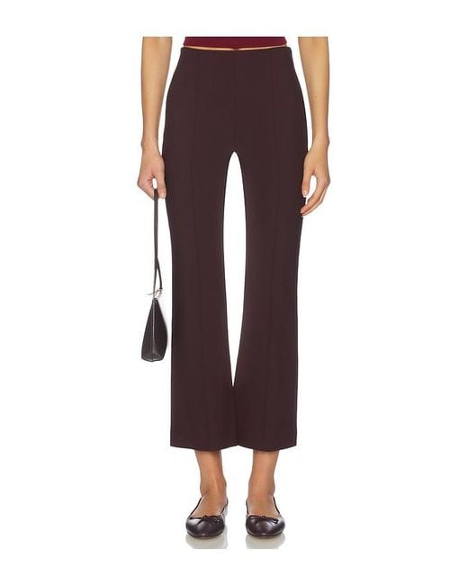 Vince Red Mid Rise Pintuck Crop Flare Pant