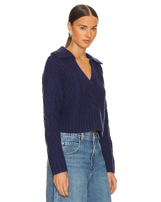 Song of Style Blue Galiena Cable Sweater