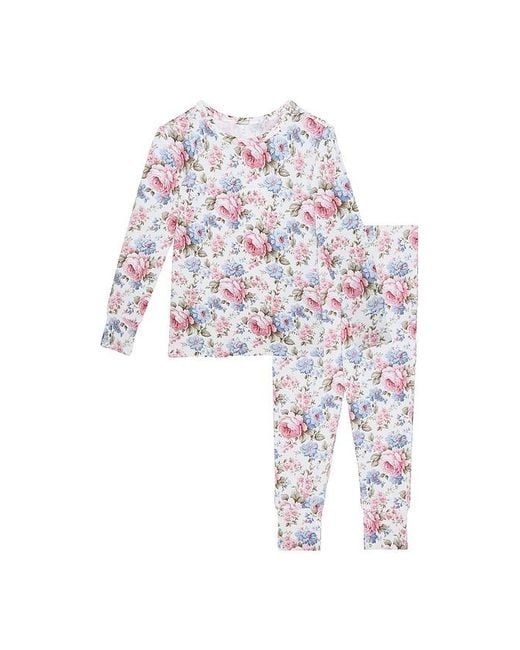 Posh Peanut White Classic Pajama Set