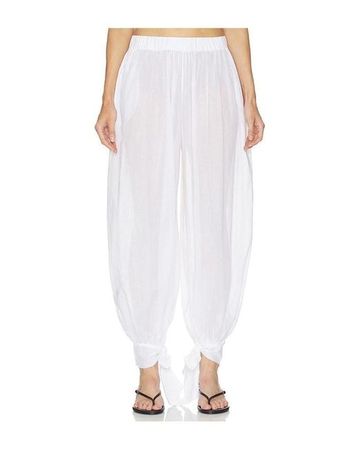 ANDAMANE White Noor Tied Up Maxi Pants
