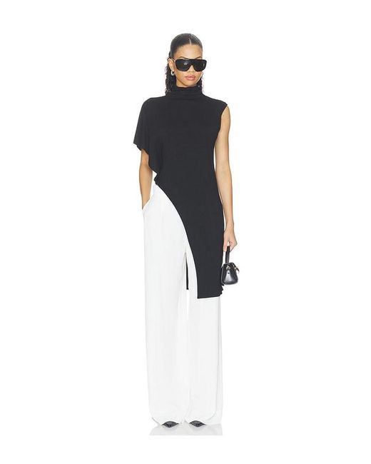 ALL THE WAYS Black Anika Asymmetrical Top