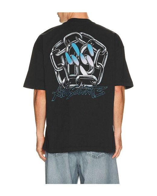 AllSaints Black Affix Tee for men