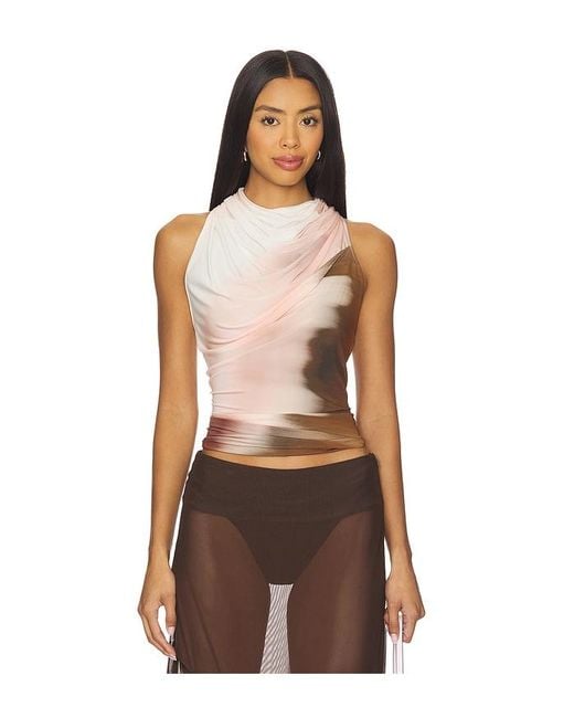 Helmut Lang Brown Sleeveless Wind Top
