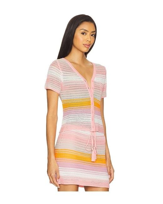 PQ Swim Orange Ellie Crochet Top