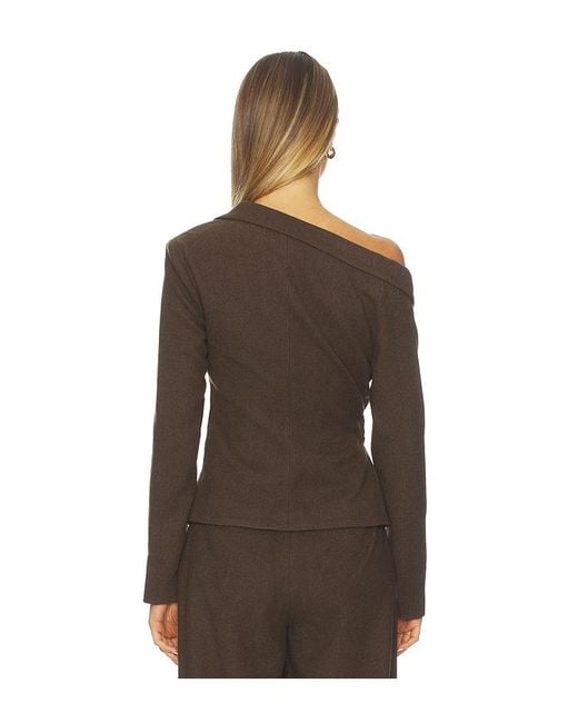 SAU LEE Brown Neve Wool Top