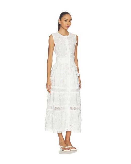 Waimari White Camelia Maxi Dress