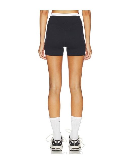 Gold Hinge Blue Double Waist Strydeform Short