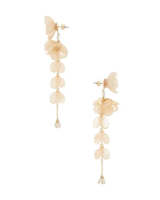 Shashi White Iris Earring