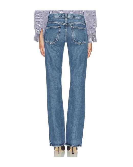 Agolde Blue Low Rise Boot Jeans