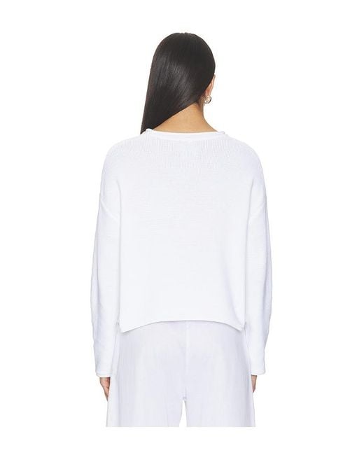 Leset White Mae Crewneck