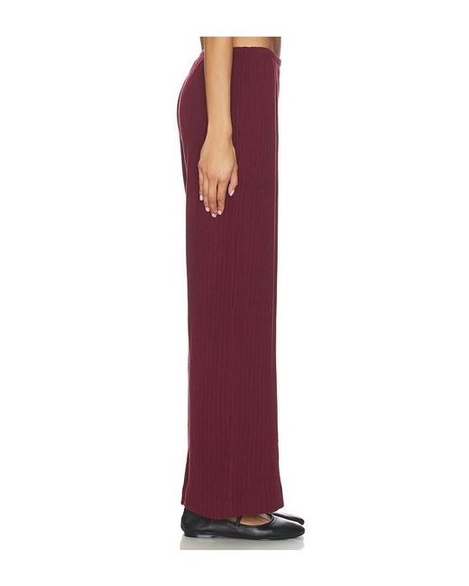DONNI. Red The Sweater Rib Simple Pant