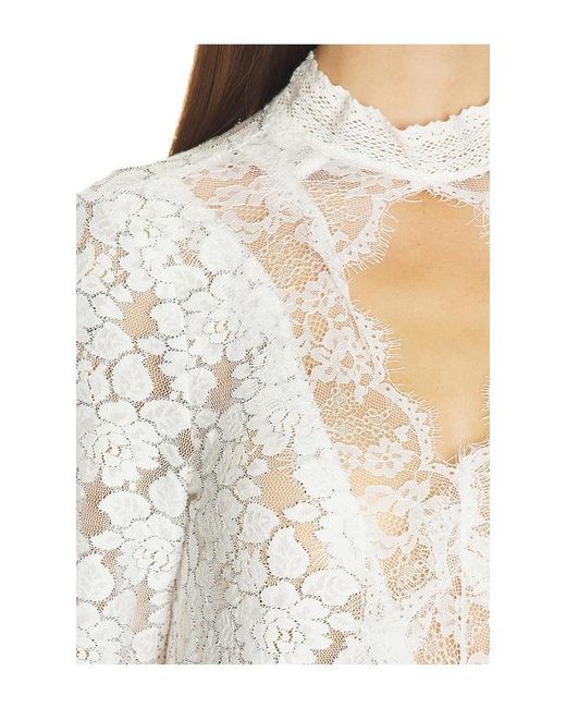 Free People White First Crush Lace Tunic