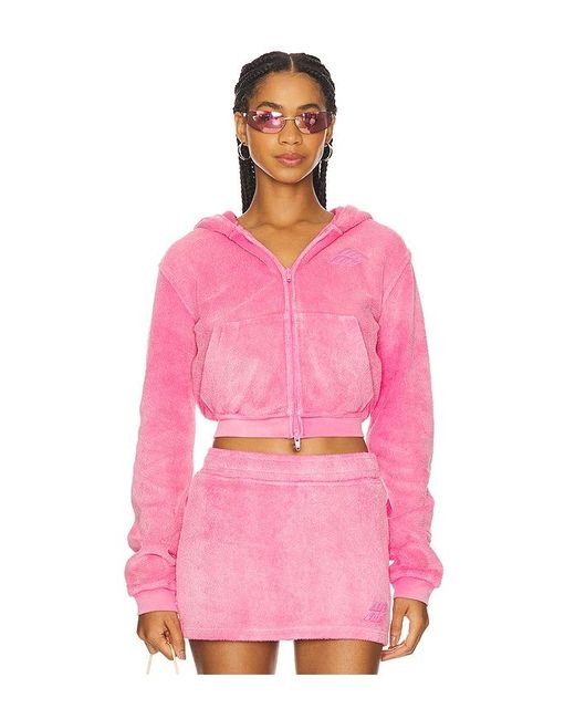 Alexander Wang Pink Shrunken Zip-Up