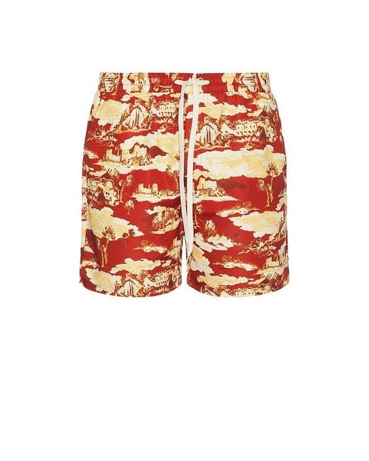Les Deux Red Stan Ruins Swim Shorts 2.0 for men