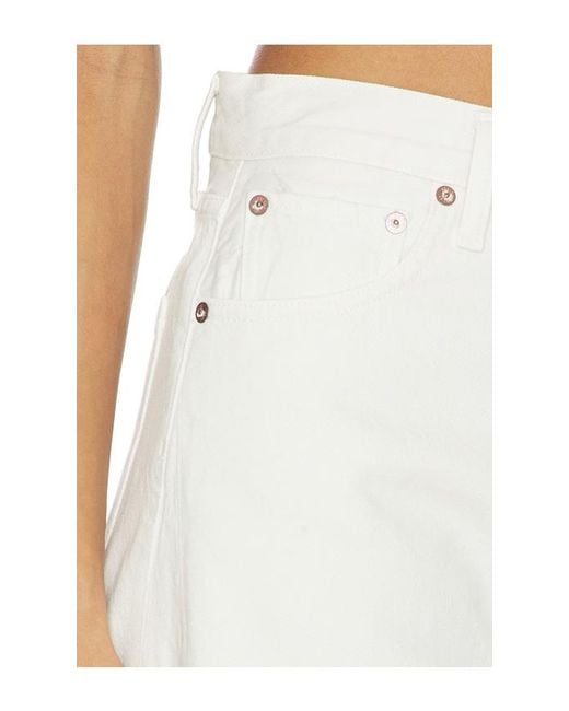 Agolde White Luna Pieced Jean