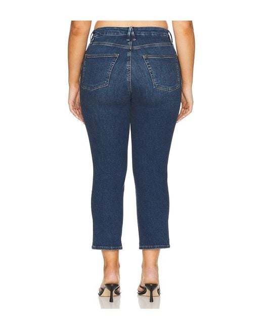 GOOD AMERICAN Blue Good Petite Straight Jeans