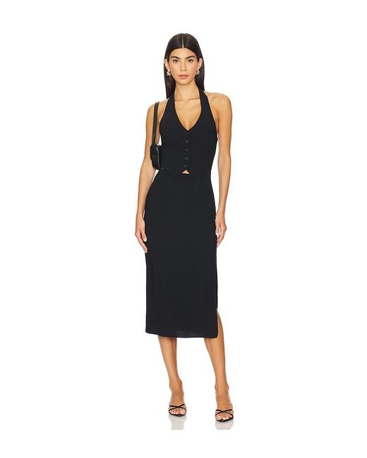 Amanda Uprichard Black Isadore Dress
