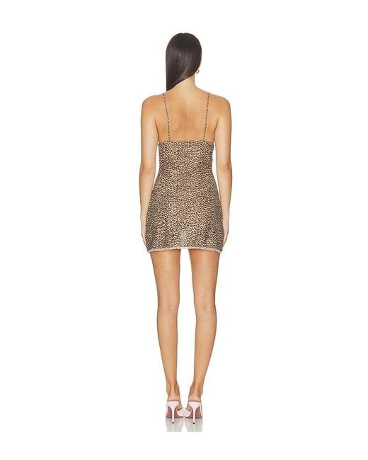 GUIZIO Natural Tallulah Mesh Slip Dress