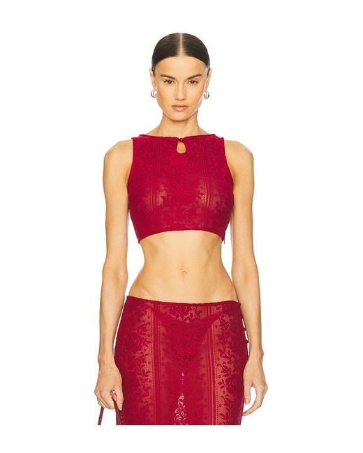 LOBA Red Laura Top