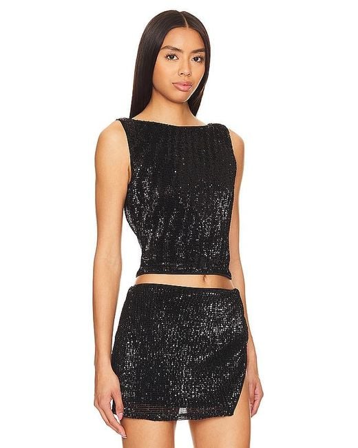 Lovers + Friends Black Selma Top