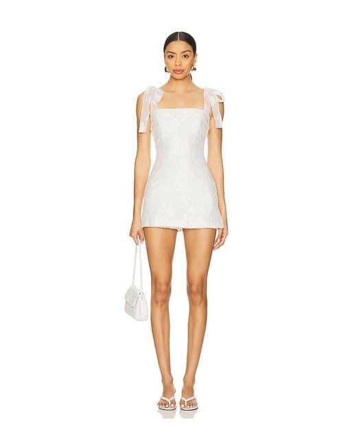 Amanda Uprichard White Keenan Skort Romper