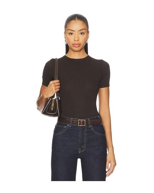 Enza Costa New Classic Short Sleeve Tee Black
