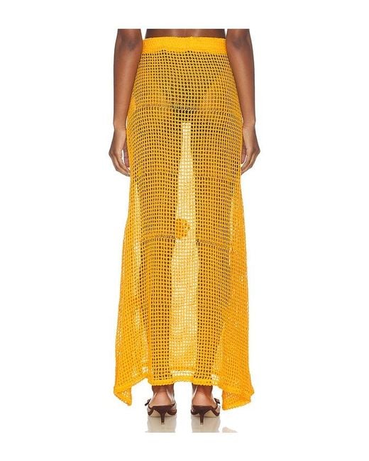 Maaji Yellow Golden Blossom Glacier Maxi Skirt